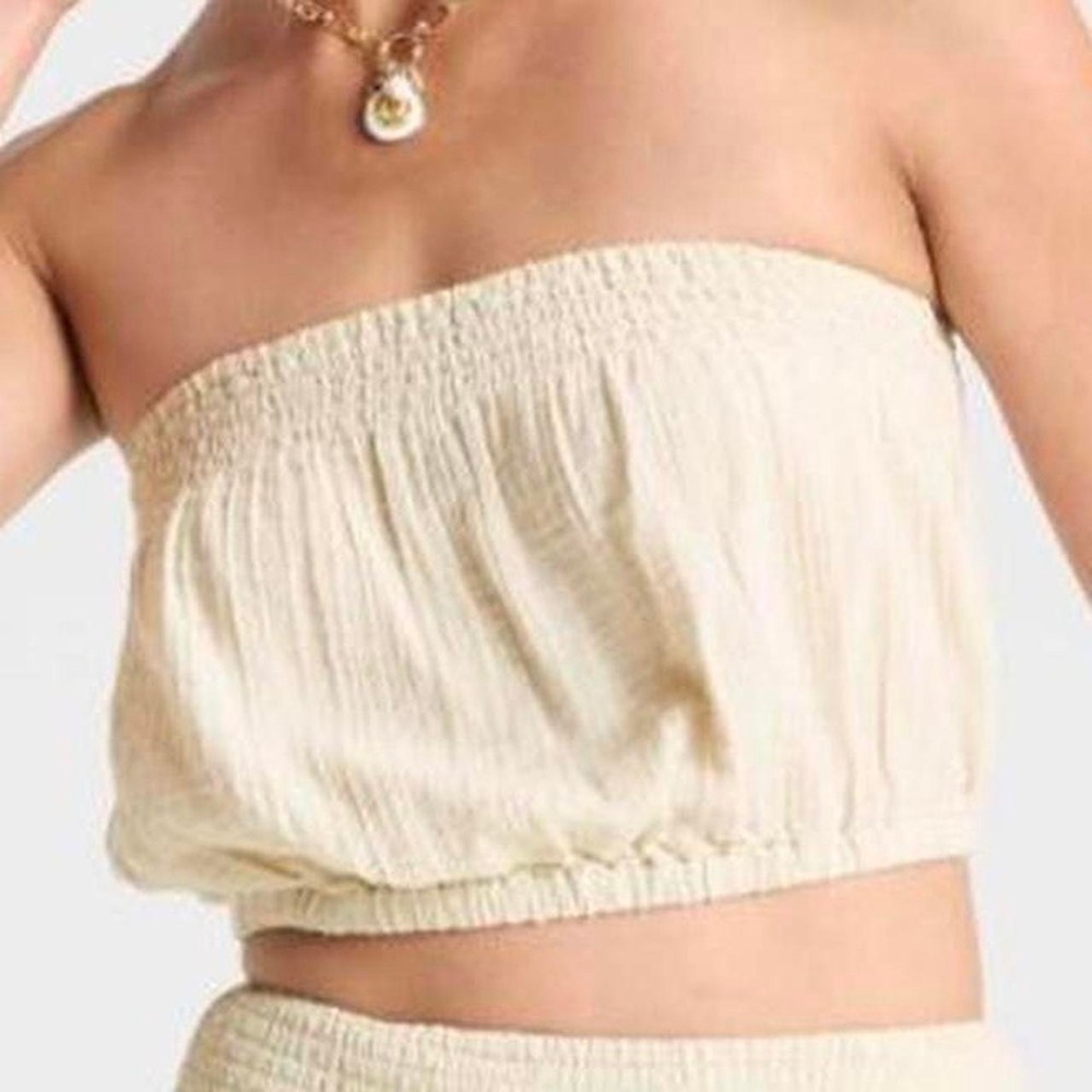 Universal Thread Women's Crinkle Gauze Tube Top